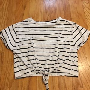black and white striped shirt